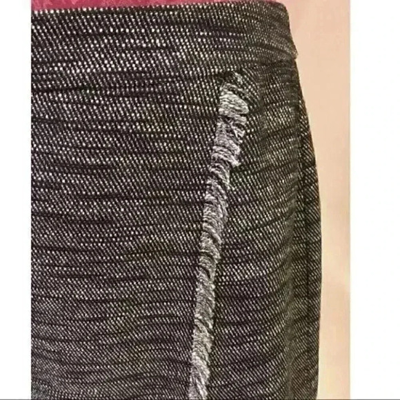 Loft Petites Womens Skirt Size 12P Black Faux Wrap - Picture 3 of 10